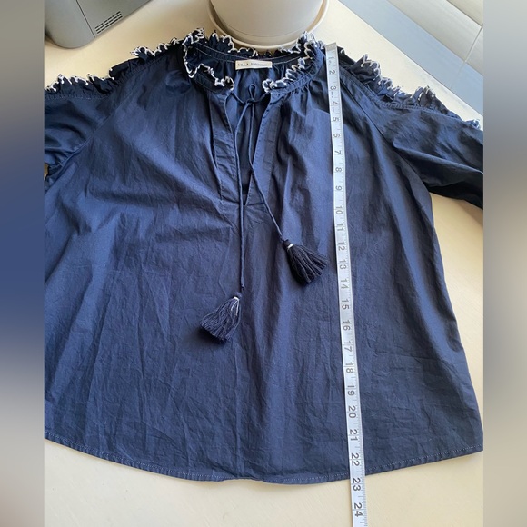 Ulla Johnson Navy frills cold shoulder top size 2 - Picture 9 of 9